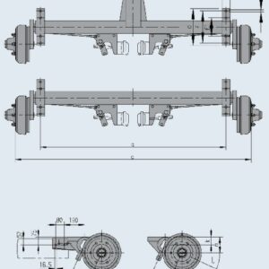 Amortisseur d’essieu Octagon COMPACT — noir, essieux droit et delta jusqu’à 4 000 kg, essieu solo jusqu’à 7 500 kg AL-KO 244087