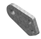 Support d’amortisseur pour bras de suspension — à souder, patte support pour châssis de remorque AL-KO, position du tourillon à 25° ou 20° 1312110