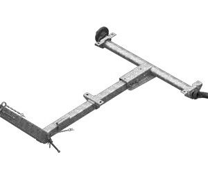 Essieu non freiné 750 kg — voie 1 200 mm, EAB 700 mm, 100×4, réglable en hauteur AL-KO 1422808
