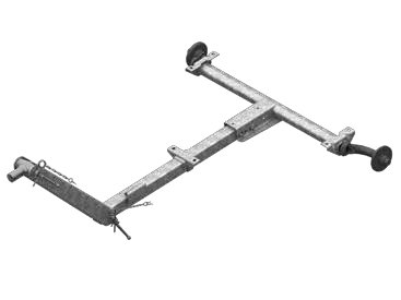 Essieu non freiné 750 kg — voie 1 200 mm, EAB 700 mm, 100×4, réglable en hauteur AL-KO 1422808