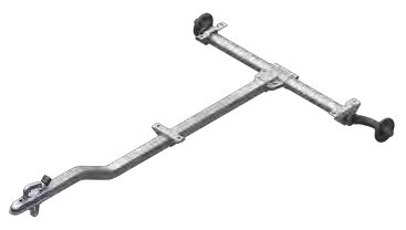 Essieu non freiné 750 kg — voie 1 200 mm, EAB 700 mm, 100×4, réglable en hauteur AL-KO 1422808