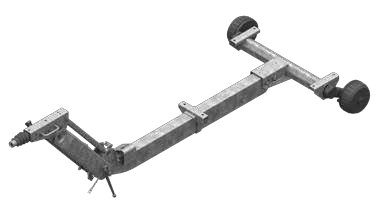 Essieu freiné réglable en hauteur — PTAC 1 000 kg AL-KO 1422811