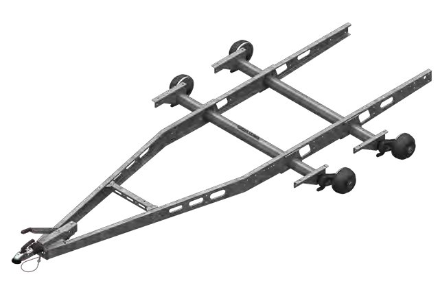 Essieu non freiné 2000 kg — voie 1691 mm, EAB 2065 mm, 100×4 AL-KO 1220768