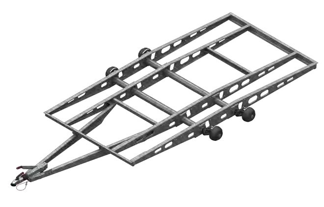Châssis pour transport de voitures — Tandem 2 600 kg, arrière oblique AL-KO 244081