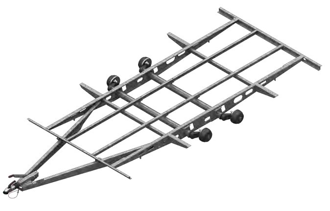 Essieu freiné 3 000 kg — tandem, voie 1 455 mm, EAB 2 165 mm, percage 100×4 AL-KO 1423954