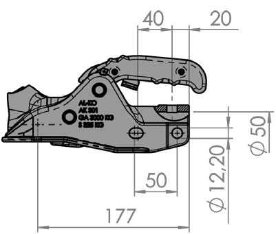 Tête d’attelage PROFI type AK 301 — avec Soft Dock AL-KO 1221746