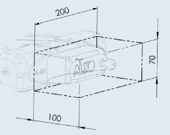 Système antivol Safety Compact — 44 mm, espace nécessaire 146 mm AL-KO 1222515