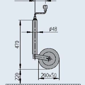 Roue jockey Compact — jante plastique AL-KO 1222433