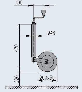 Roue jockey Compact — jante plastique AL-KO 1222433