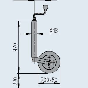Roue jockey Compact — jante acier AL-KO 1222434