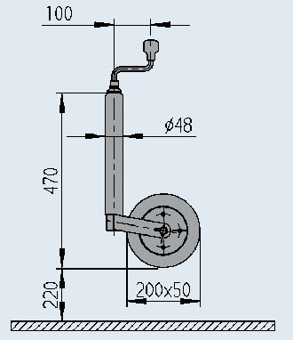 Roue jockey Compact — jante acier AL-KO 1222434