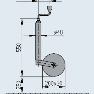Roue jockey PLUS — jante acier AL-KO 1222436