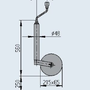 Roue jockey PLUS — jante plastique AL-KO 1222435