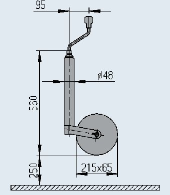 Roue jockey PLUS — jante plastique AL-KO 1222435