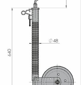 Roue jockey avec sécurité anti-glissement AL-KO 1223614