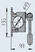 Collier de serrage Ø 48, manette escamotable AL-KO 249804