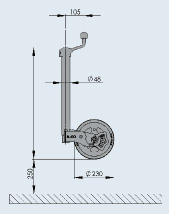 Roue jockey Premium AL-KO 1221695