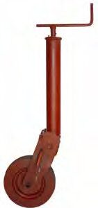 Roue jockey, sabot semi-automatique — charge statique max. 1 200 kg, charge dynamique max. 720 kg, course 310 mm, roue 250×80 caoutchouc AL-KO 1224013