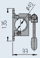 Collier de serrage Ø 48, manette escamotable AL-KO 249804