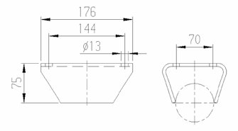 Support de roue jockey — Ø 70 AL-KO 1224014