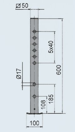 Béquille fixe — 50 AL-KO 205702