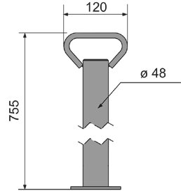 Béquille fixe — Ø 48 AL-KO 205617