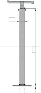 Béquille broche — course 300-520 mm AL-KO 1224015