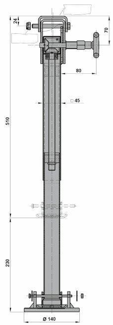 Béquille basculable — hauteur 510-740 mm AL-KO 1224069