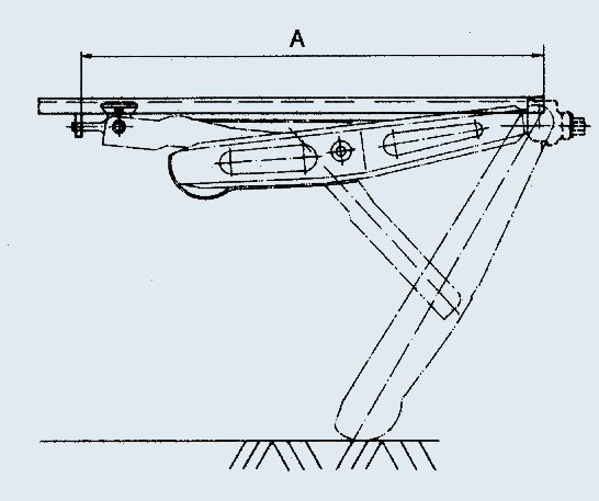 Vérin stabilisateur mécanique — patte de maintien AL-KO 365100