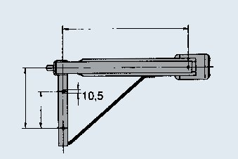 Vérin stabilisateur avec pied escamotable — pour l’avant gauche et l’arrière droit, PTAC maxi 1200 kg AL-KO 205714
