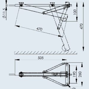 Vérin stabilisateur 800 kg — court AL-KO 205808