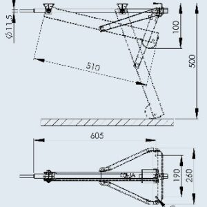 Vérin stabilisateur 800 kg — long AL-KO 205817