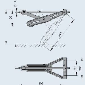 Vérin stabilisateur 1 000 kg court — court AL-KO 267265