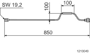 Manivelle pour vérin stabilisateur — 850 mm AL-KO 1213049