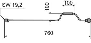 Manivelle pour vérin stabilisateur — 760 mm AL-KO 1213048