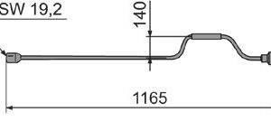 Manivelle pour vérin stabilisateur — 1165 mm AL-KO 1224784