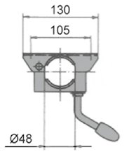 Collier de serrage Ø 48 manette fixe — monté AL-KO 20531810
