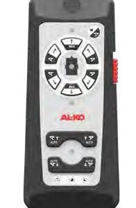 Télécommande mixte pour UP4 et Ranger — alimentation 12V CC, consommation 6A moy / 24A max, batterie 12V 20Ah min, pile PP3 9V, fréquence 868 MHz, PTAC 800-2500 kg AL-KO 1731376