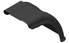 Aile châssis haut sans bavette de protection — Similaire au noir RAL 9017 AL-KO 1213968