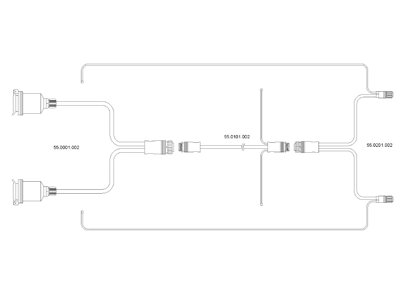 Jeu de câbles multifilaires — câble d&rsquo;alimentation 3,5 m, raccord centralisé 5 broches AL-KO 1656851
