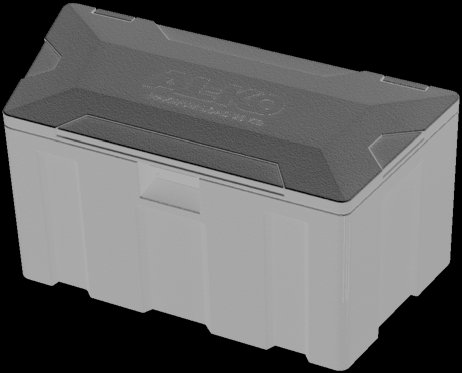 Coffre de rangement pour remorques — charge max. 25 kg en position suspendue, double paroi, cadenas, protégé contre les projections d’eau AL-KO 1732800