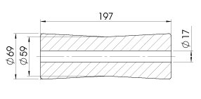 Rouleau de quille — Ø 69 x 197 mm, trou Ø 17 mm AL-KO 360715