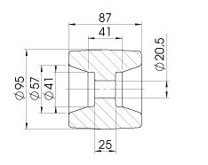 Rouleau oscillant — type RP-44, jaune transparent AL-KO 1224460