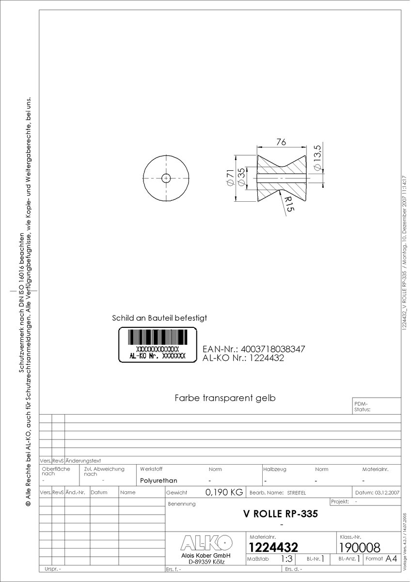 Support pour ancre avec semelle en V AL-KO 1225124