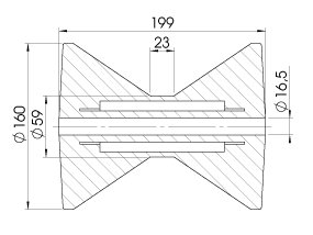 Rouleau avec semelle en V AL-KO 1224452