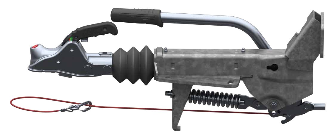 Commande de freinage V 251G à levier point mort, avec tête AK 301 — 1550–3000 kg, freins 3062 / 3081, avec bride de roue jockey surélevée AL-KO 1731731