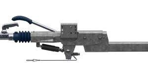 Commande de freinage à inertie avec tube carré (ZAAR 1,35-3) — Charge sur boule 100 kg, freins compatibles S1704-7 AL-KO 4014236
