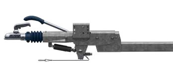 Commande de freinage à inertie avec tube carré (ZAAR 1,35-3) — Charge sur boule 100 kg, freins compatibles S1704-7 AL-KO 4014236