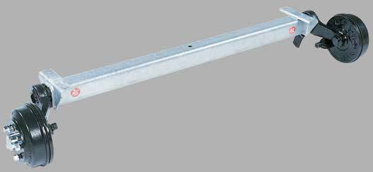 Essieu freiné Swing, première essieu, perçage 4×100 — Voie 1350 mm, entre-fixations 1740 mm AL-KO 4013278