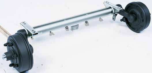 Essieu freiné 2100 kg, suspension à lames, série RONDO — Voie 1546 mm, entraxe 2068 mm AL-KO 4012498